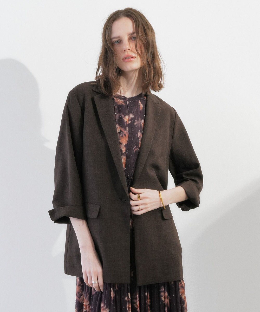 YECCA VECCA マシンウォッシャブルリネンライクジャケット 