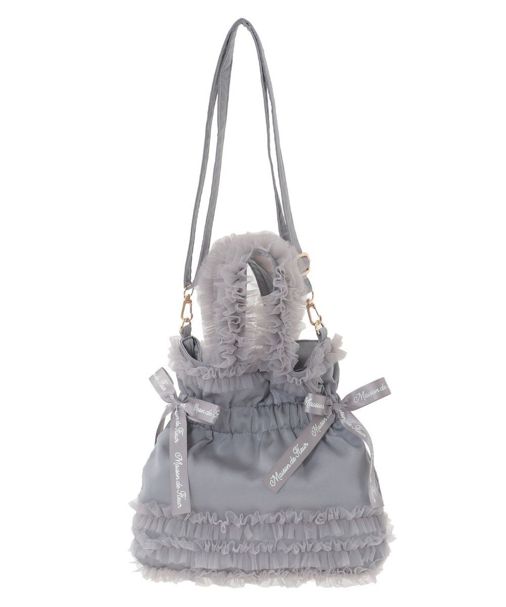 Maison de FLEUR チュールフリルダブルリボン2Wayトート 