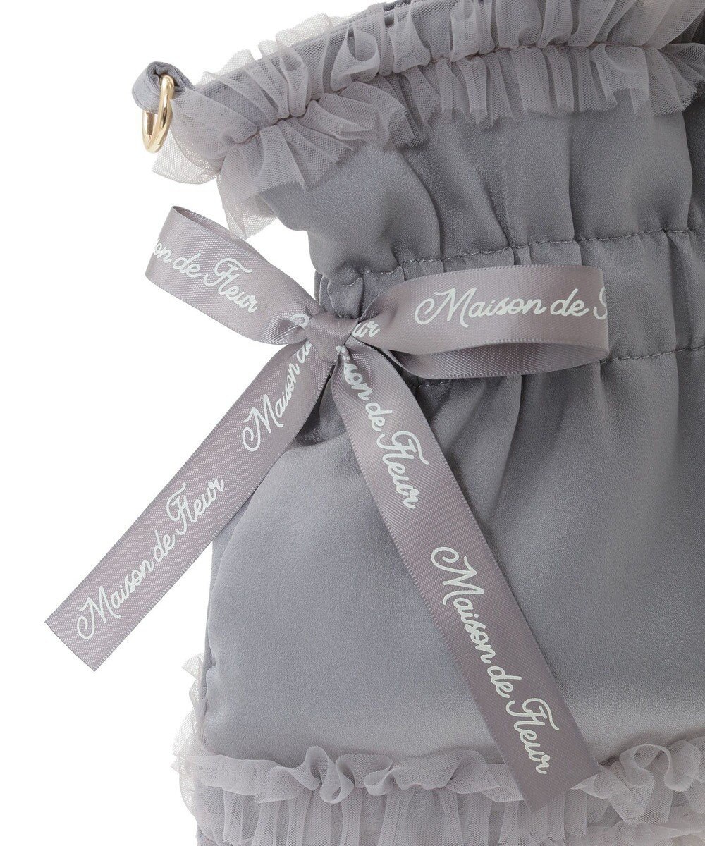 Maison de FLEUR チュールフリルダブルリボン2Wayトート 