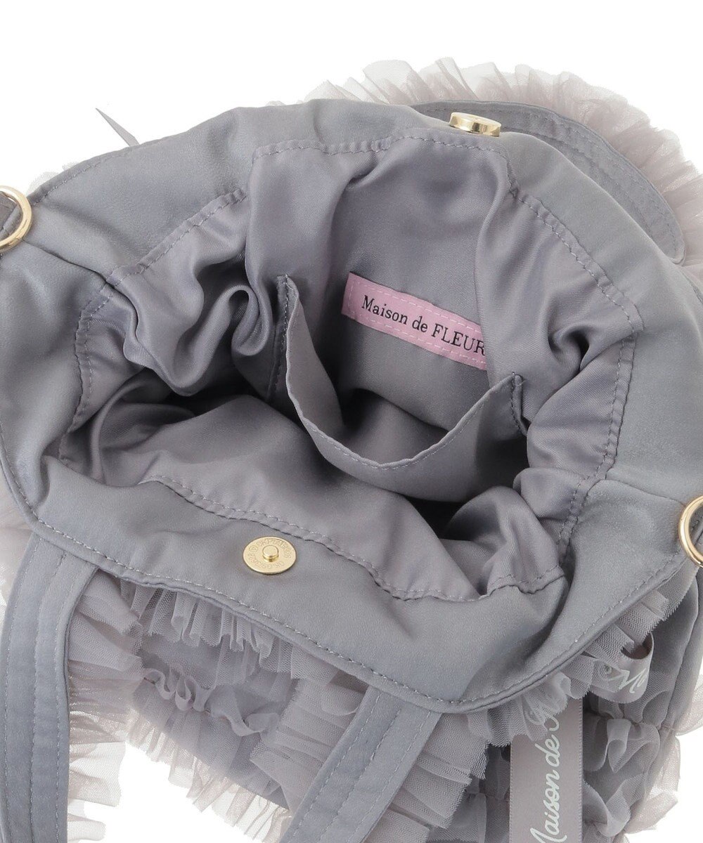 Maison de FLEUR チュールフリルダブルリボン2Wayトート 