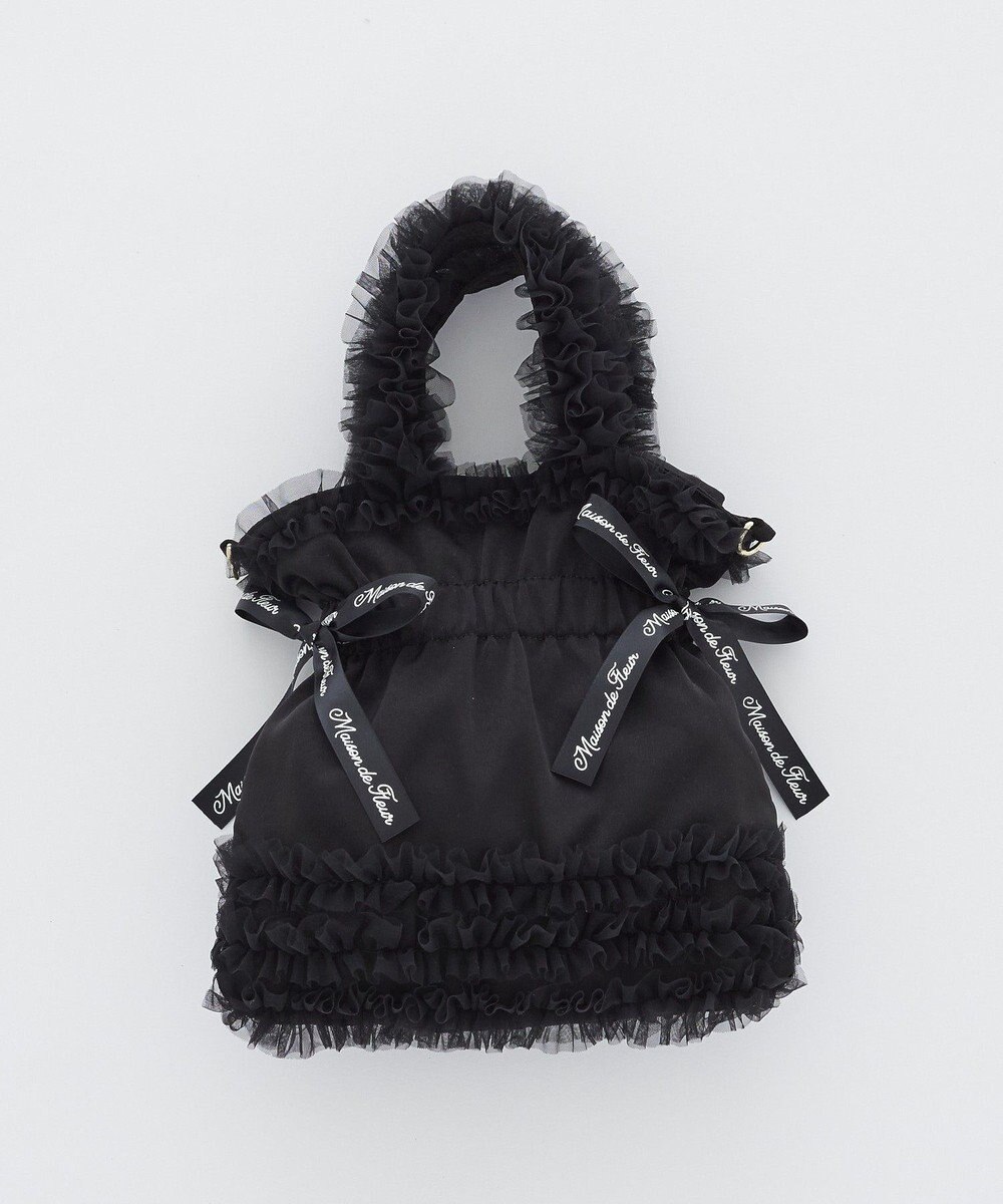 Maison de FLEUR チュールフリルダブルリボン2Wayトート 