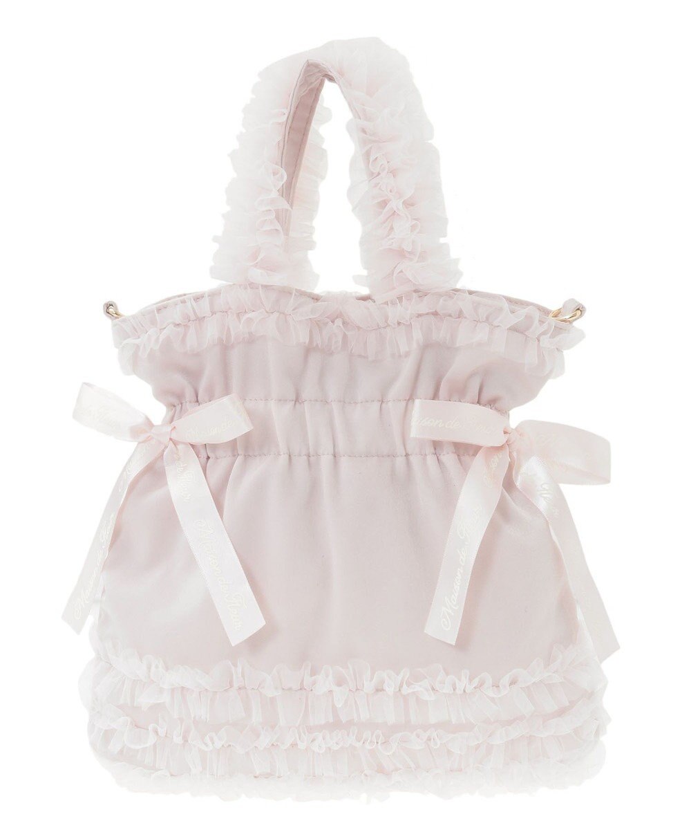 Maison de FLEUR チュールフリルダブルリボン2Wayトート 