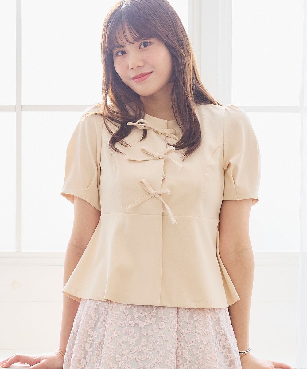 Feroux リボンブラウス ジャケット 