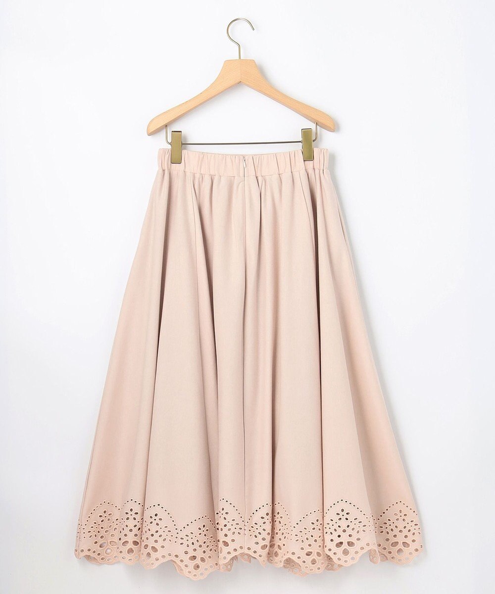 組曲 【洗える】ハイカウントジャージー フレアスカート ベージュ系