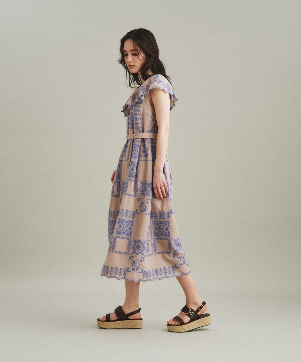 ケープカラー刺繍ワンピース / GRACE CONTINENTAL | ファッション通販  