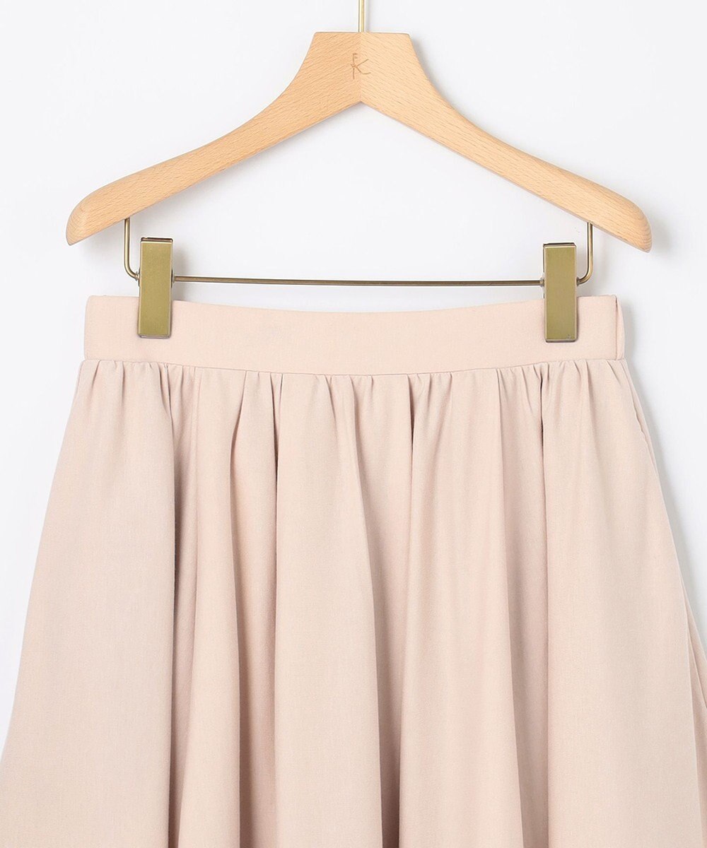 組曲 【洗える】ハイカウントジャージー フレアスカート ベージュ系