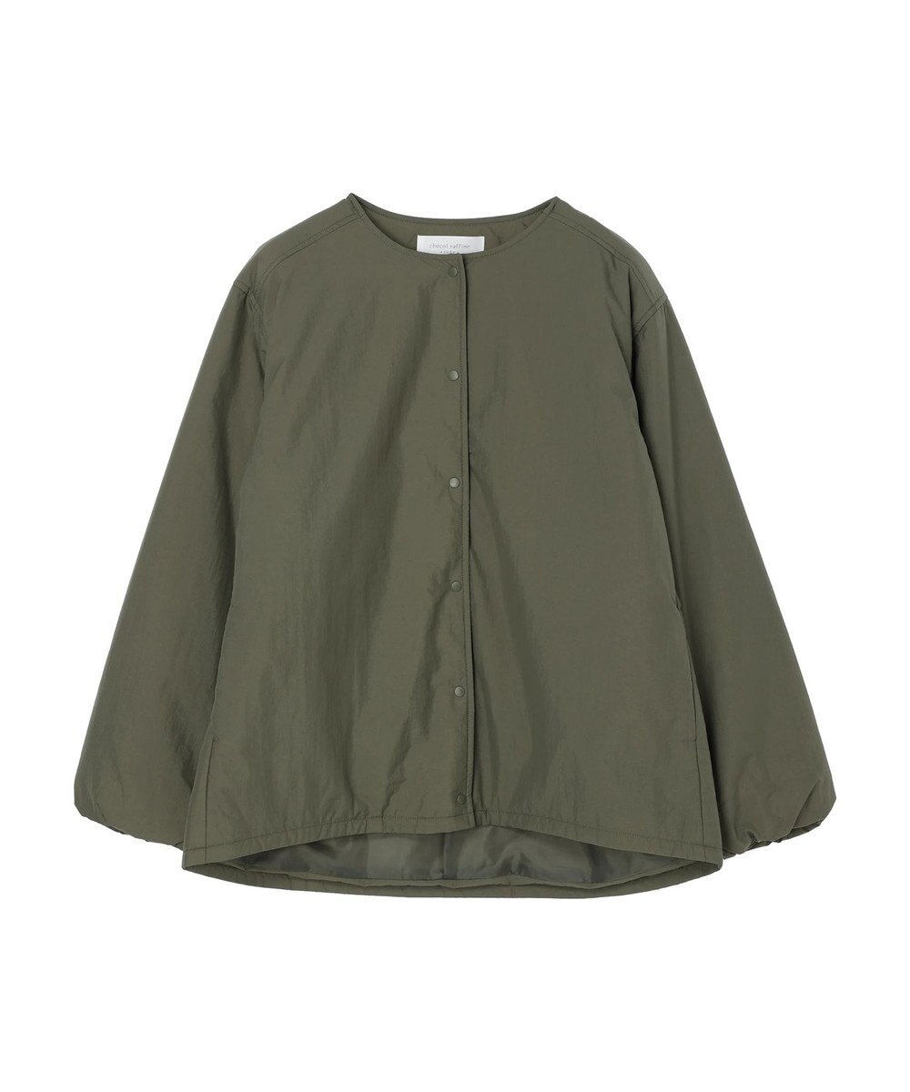 Green Parks ライト中わたノーカラーブルゾン 