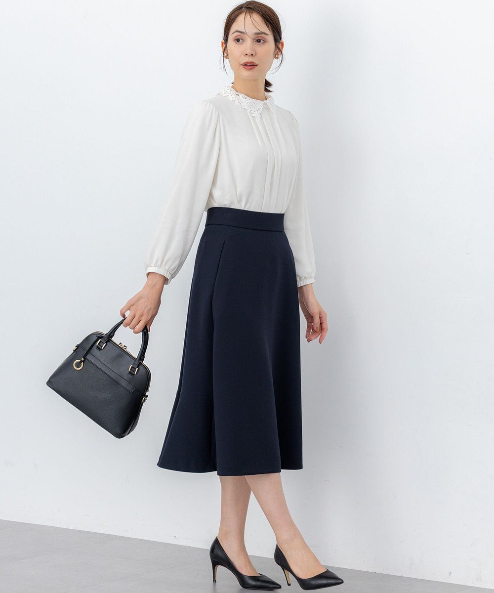 組曲 S 【WEB限定・2WAY】ジョーゼットシフォンレース襟 ブラウス 