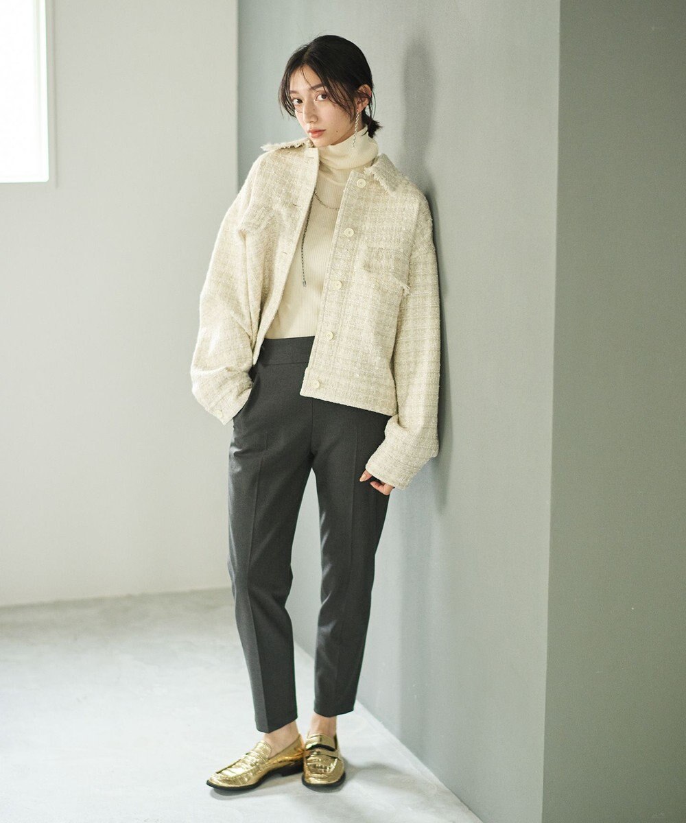 #Newans ツイードブルゾン 