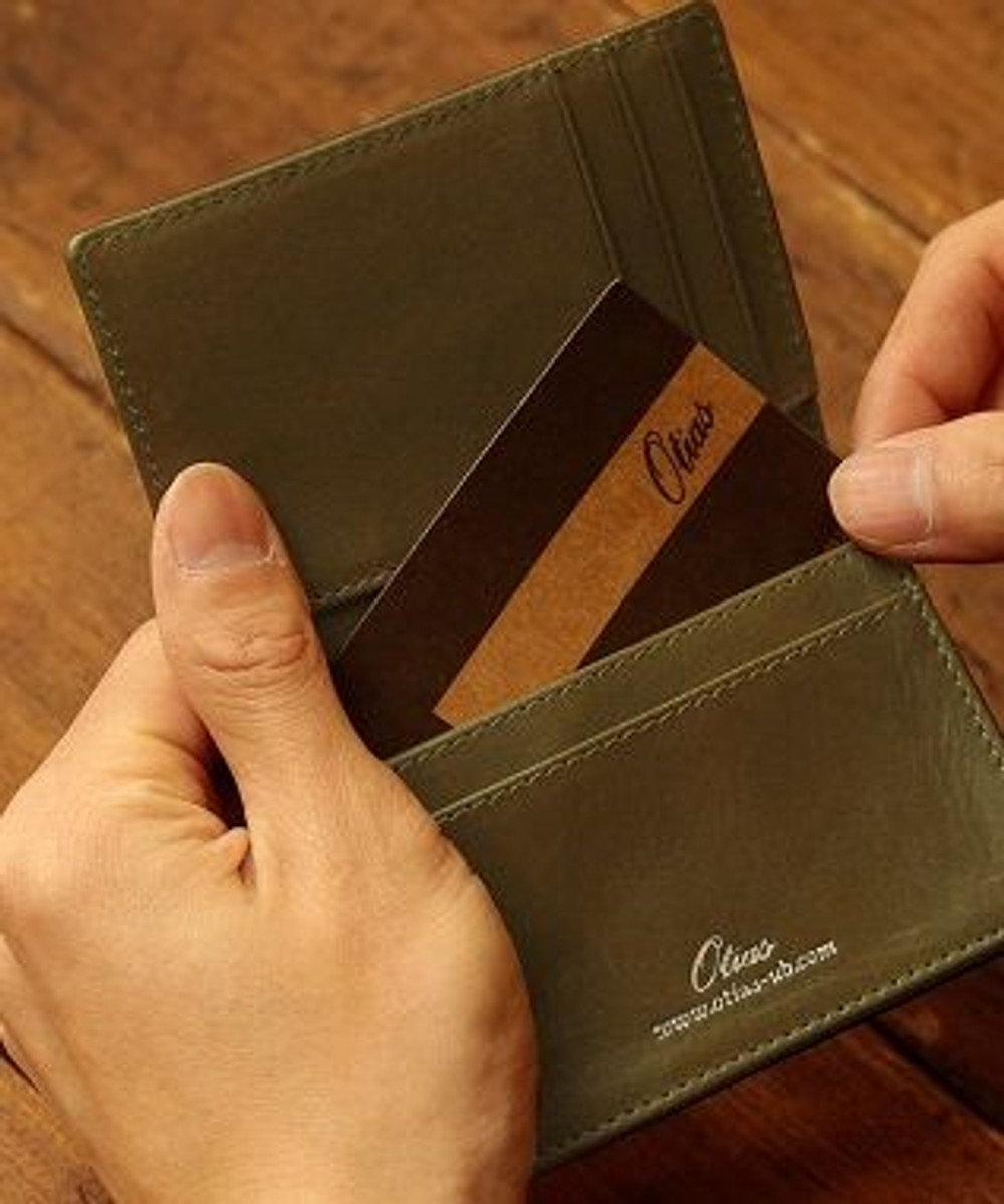 UNBILLION Otias コードバン調牛革バイカラーカードケース 