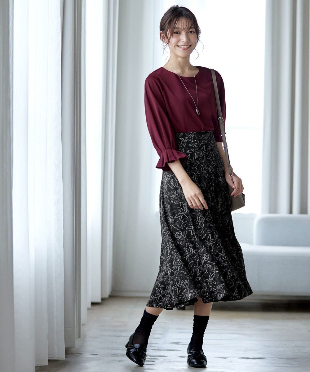 Tiaclasse 【洗える】タックスリーブカットソートップス 