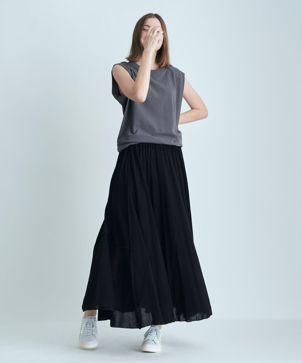 FRESCA KANOKO | ギャザースカート, BLACK, 01