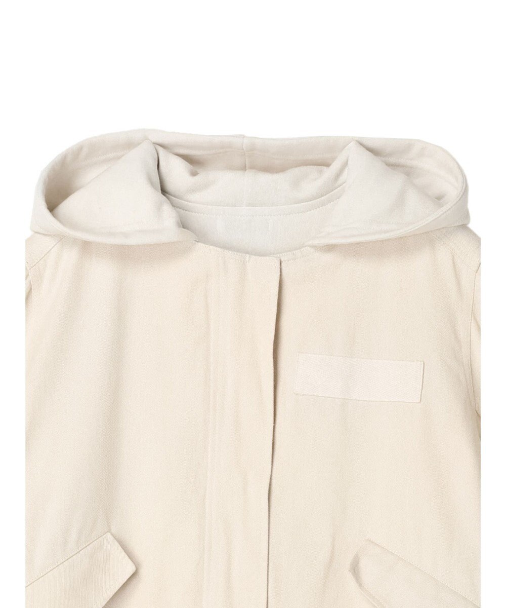 earth music&ecology パーカー付きミリタリーブルゾン 