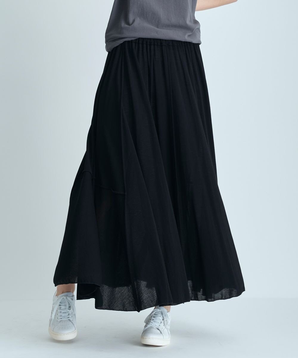 FRESCA KANOKO | ギャザースカート, BLACK, 01