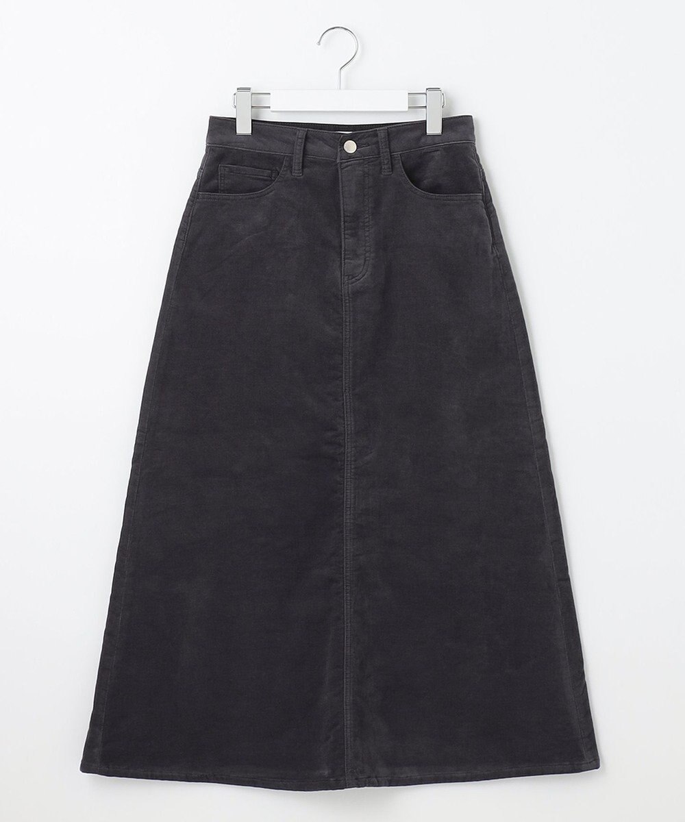 自由区 【洗える】リブレスコール ロングスカート 