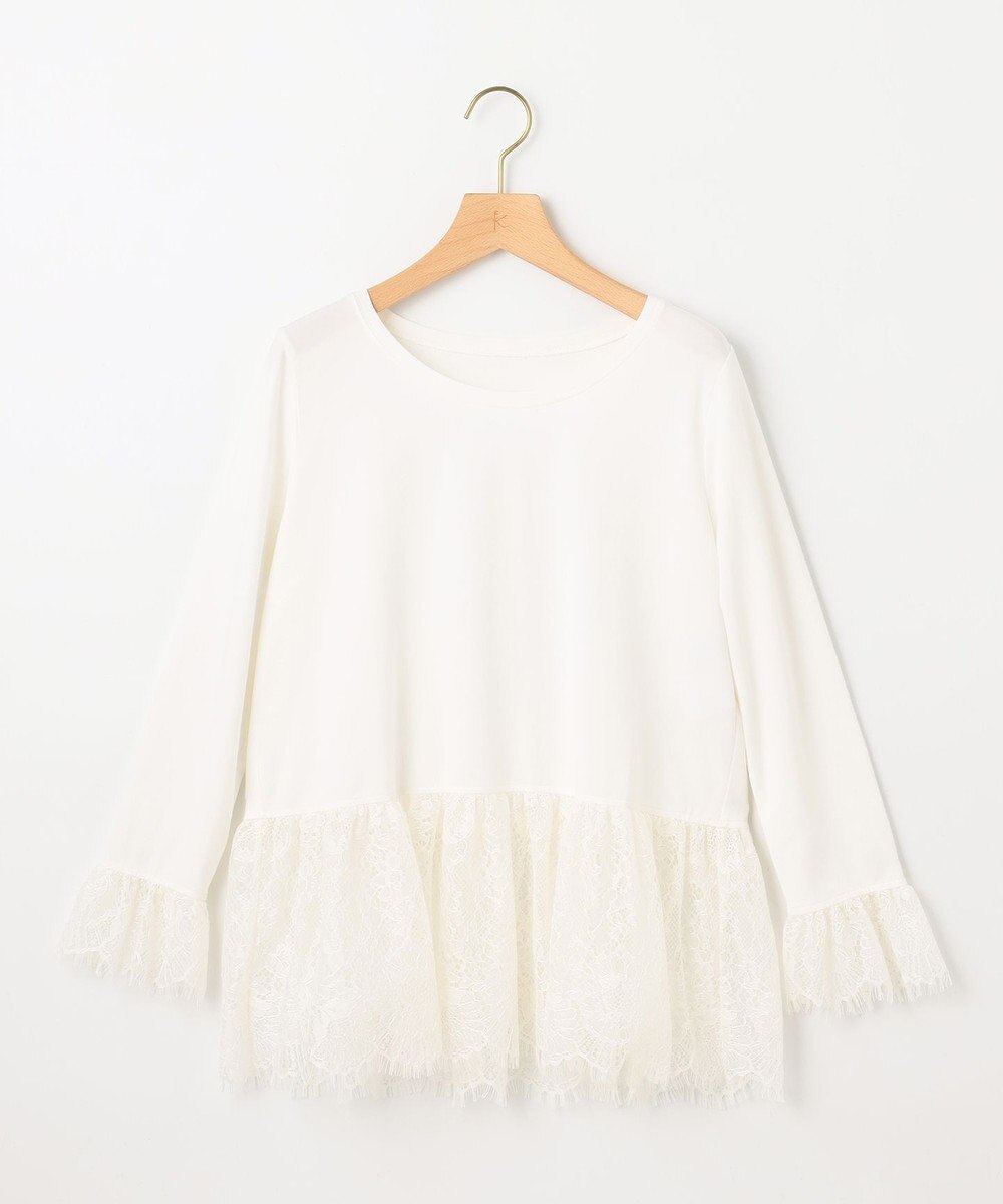 組曲 レースコンビ ロングTシャツ 