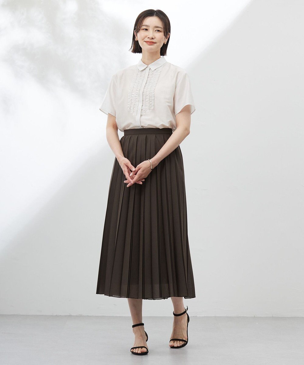 J.PRESS LADIES S 【洗える】シアータフタ プリーツ スカート 