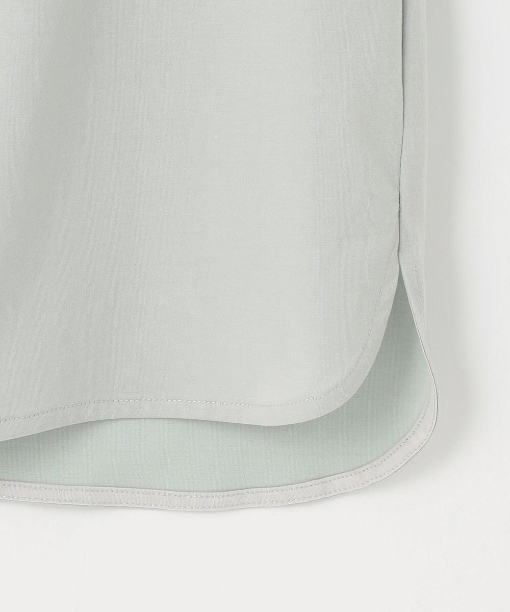 J.PRESS LADIES L シャツジャージー バンドカラー カットソー 