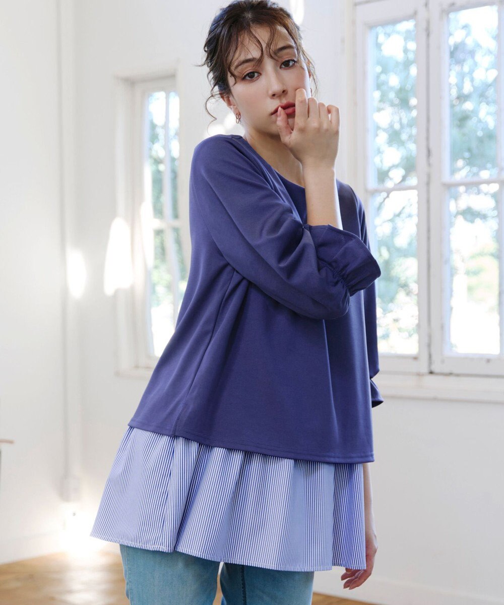 Tiaclasse 【洗える】タックスリーブカットソートップス 