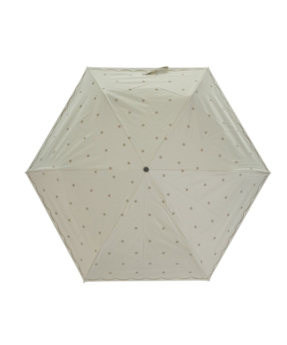 MOONBAT 晴雨兼用日傘 折りたたみ傘 ドット×スカラー／遮光 遮熱 UV 