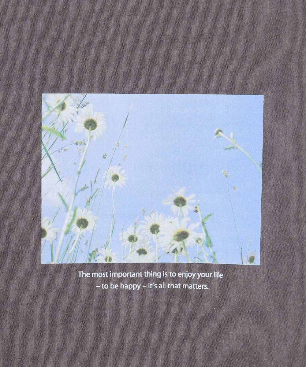 Feroux フラワーフォトプリント Tシャツ 