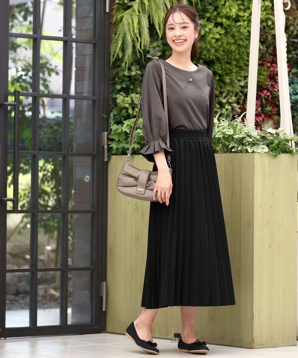 Tiaclasse 【洗える】タックスリーブカットソートップス 