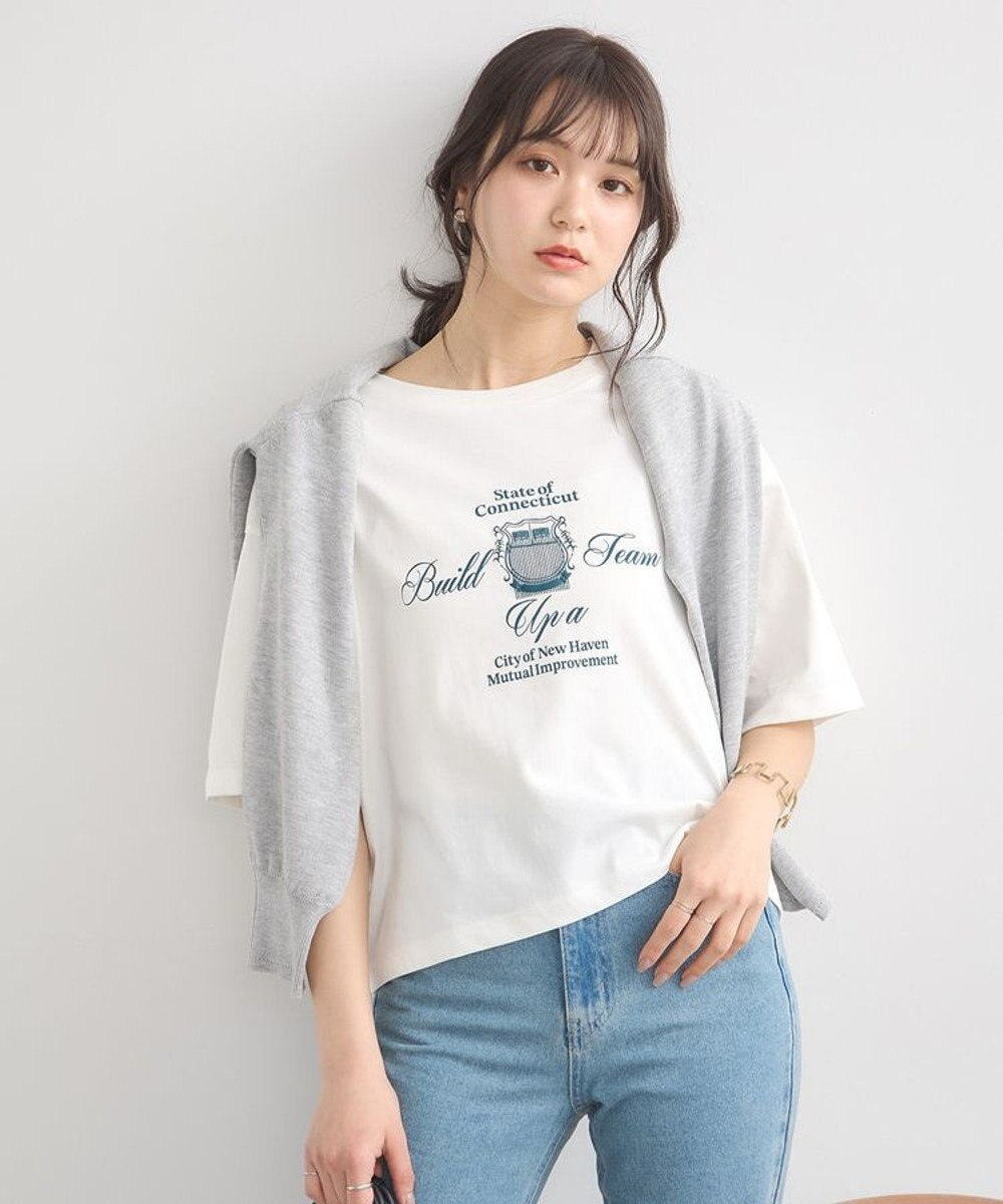 earth music&ecology ＵＶカット加工クルーネックニットカーディガン 