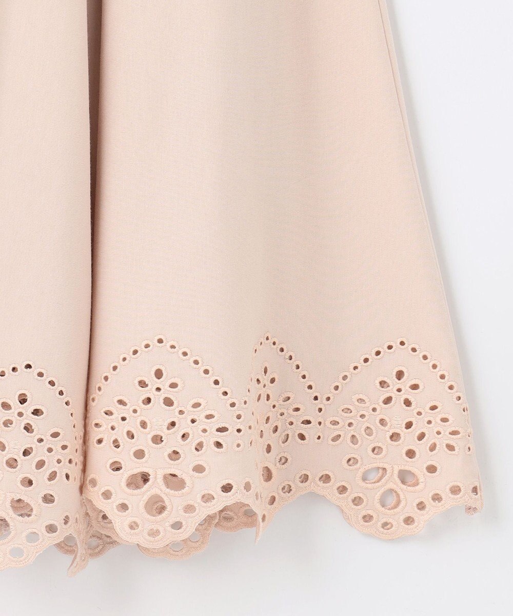 組曲 【洗える】ハイカウントジャージー フレアスカート ベージュ系