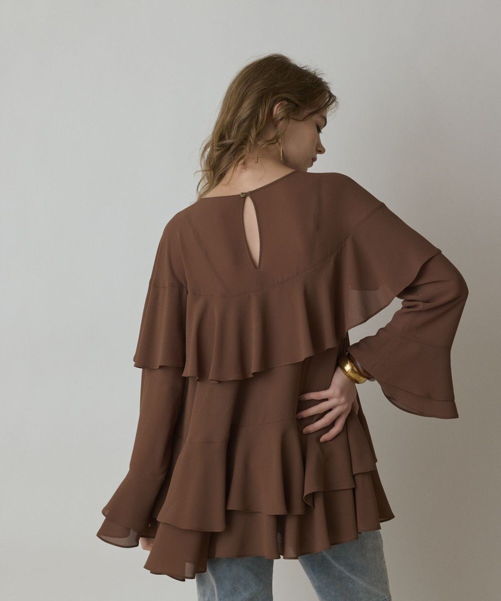 GRACE CONTINENTAL シフォンフリルブラウス 