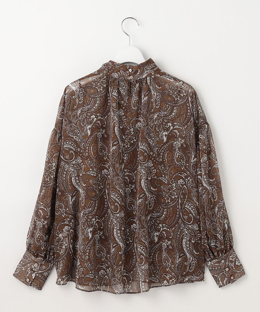 自由区 ペイズリープリントボウタイ ブラウス 