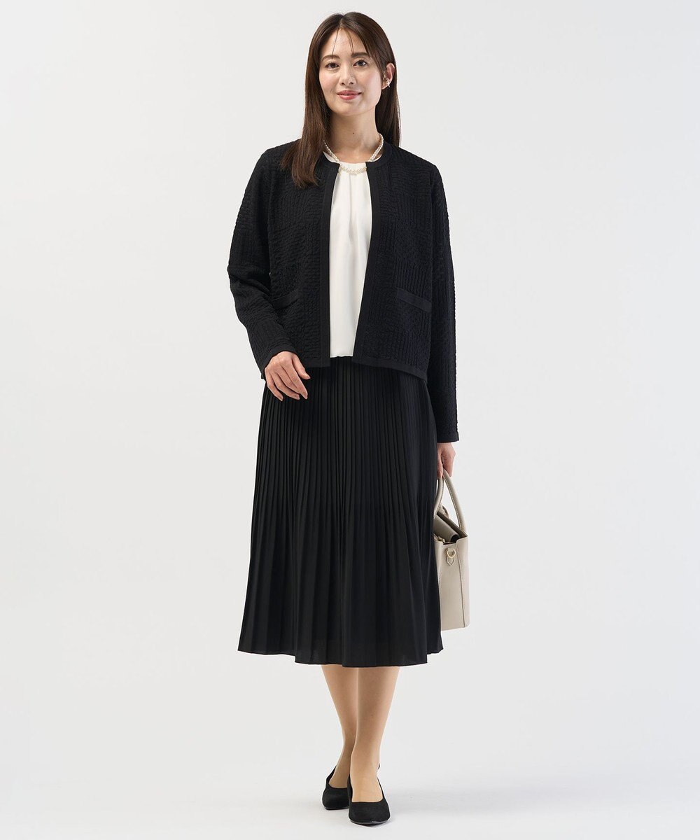 J.PRESS LADIES L ノルディス2wayジョーゼット プリーツ スカート 