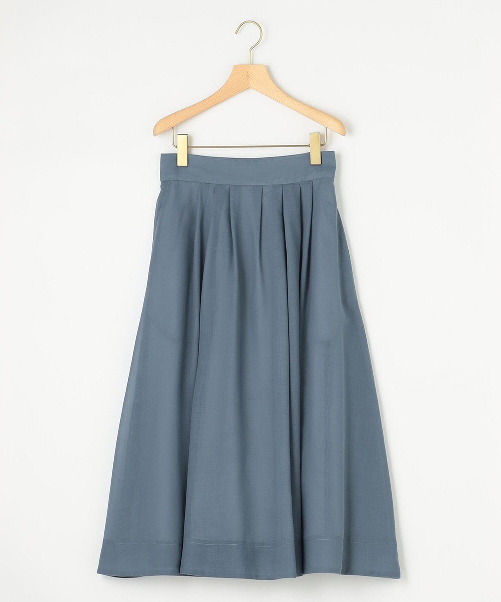 組曲 【洗える・イージーケア】カラーボイル フレアスカート 