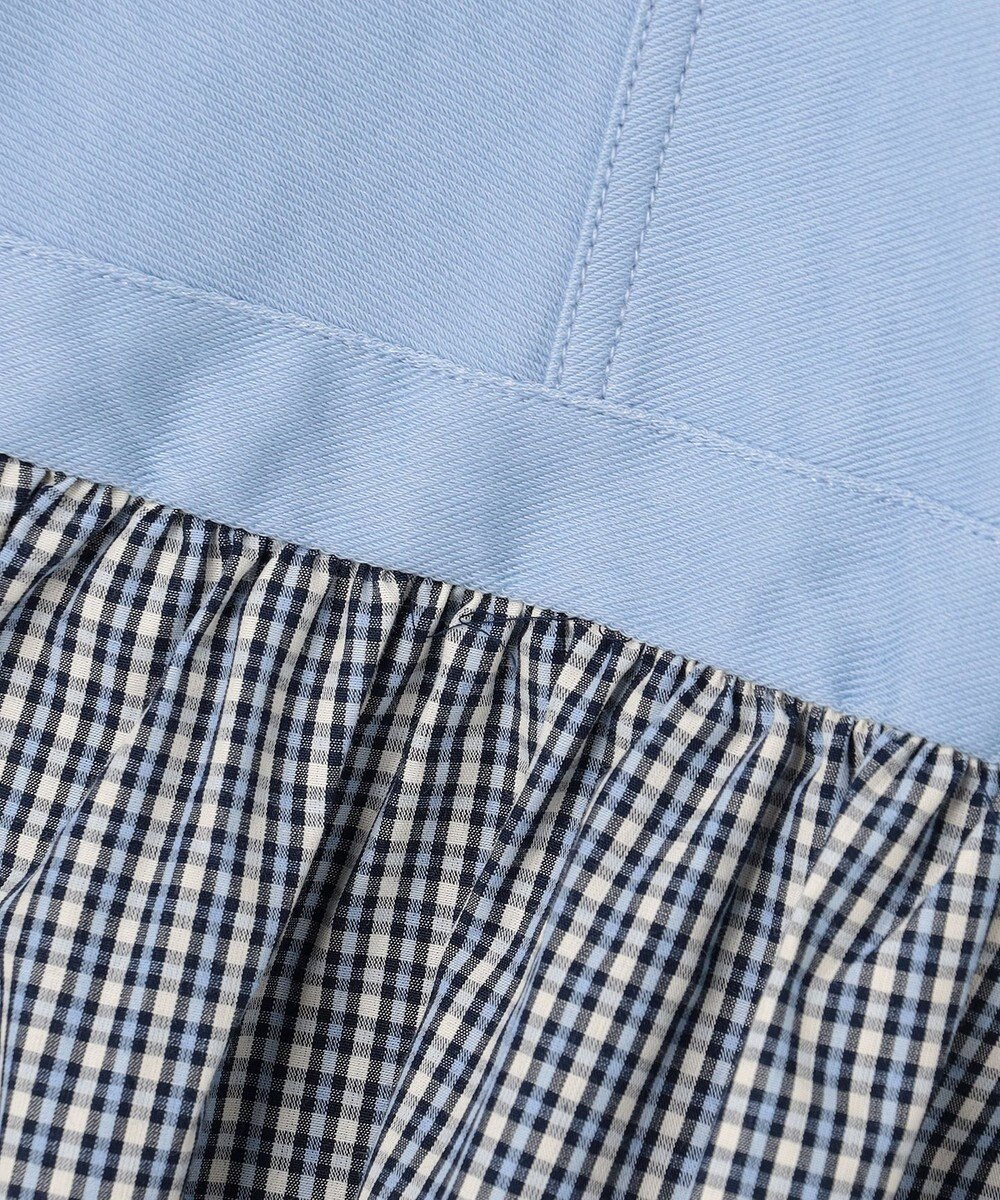 組曲 KIDS 【150-170㎝】チェックドッキング ワンピース 