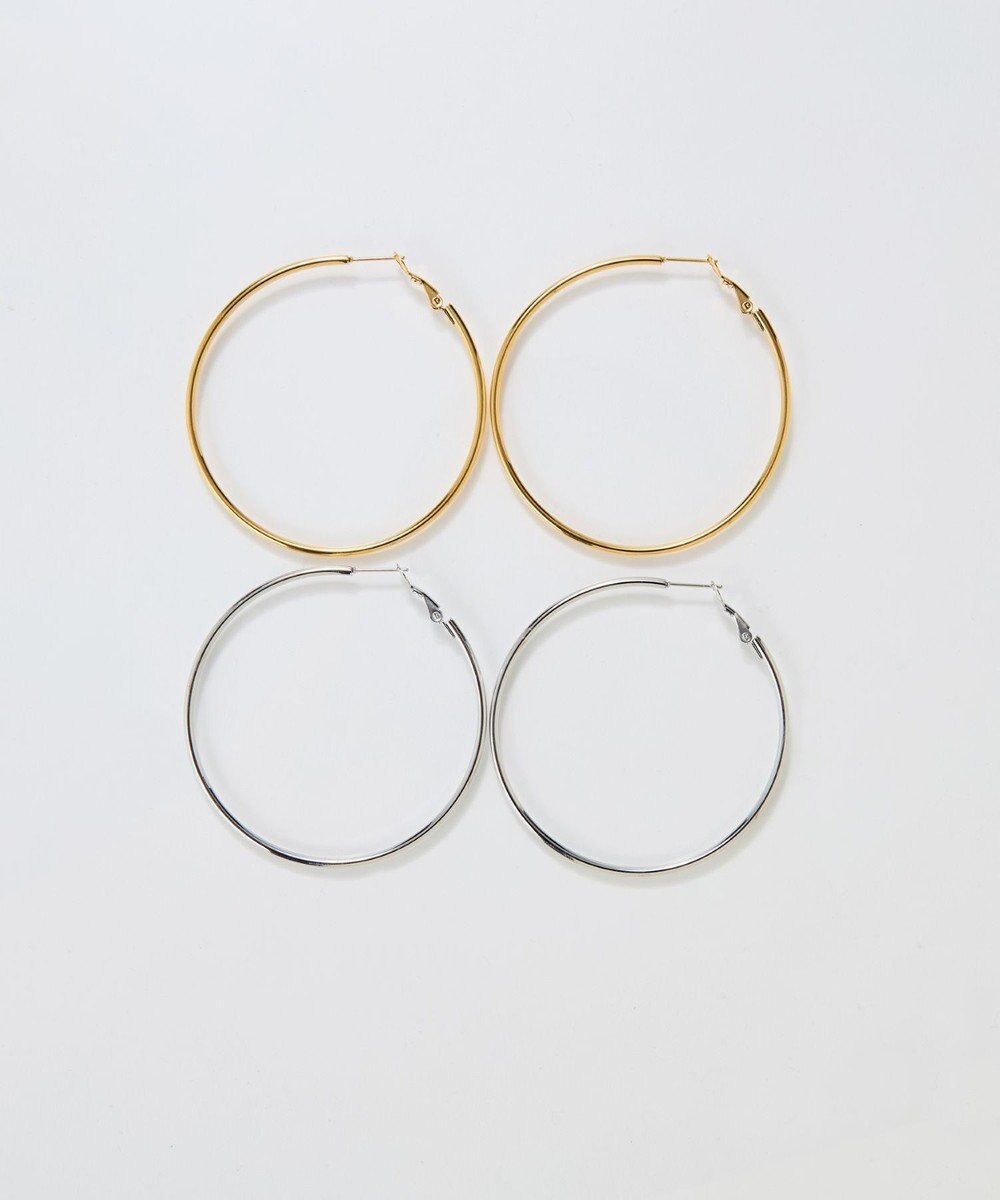 Phoebe 【金属アレルギー対応】ライトフープビッグピアス　ゴールド/ステンレス/大振り 