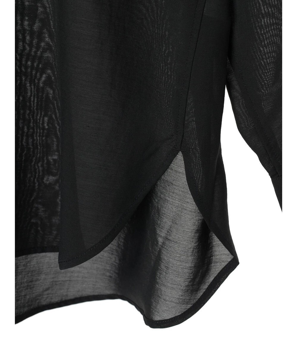 earth music&ecology シアーバンドカラーシャツ 