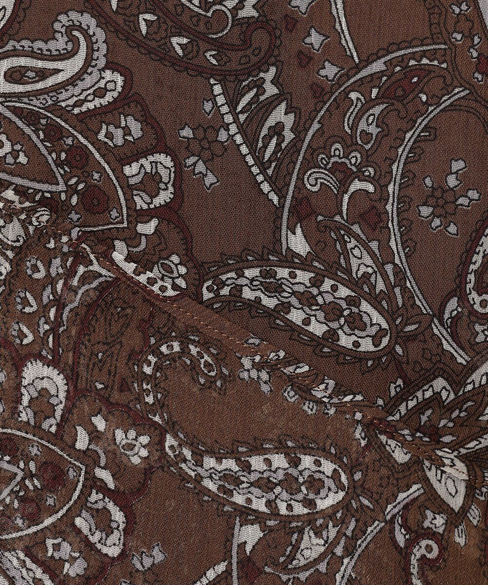 自由区 ペイズリープリントボウタイ ブラウス 