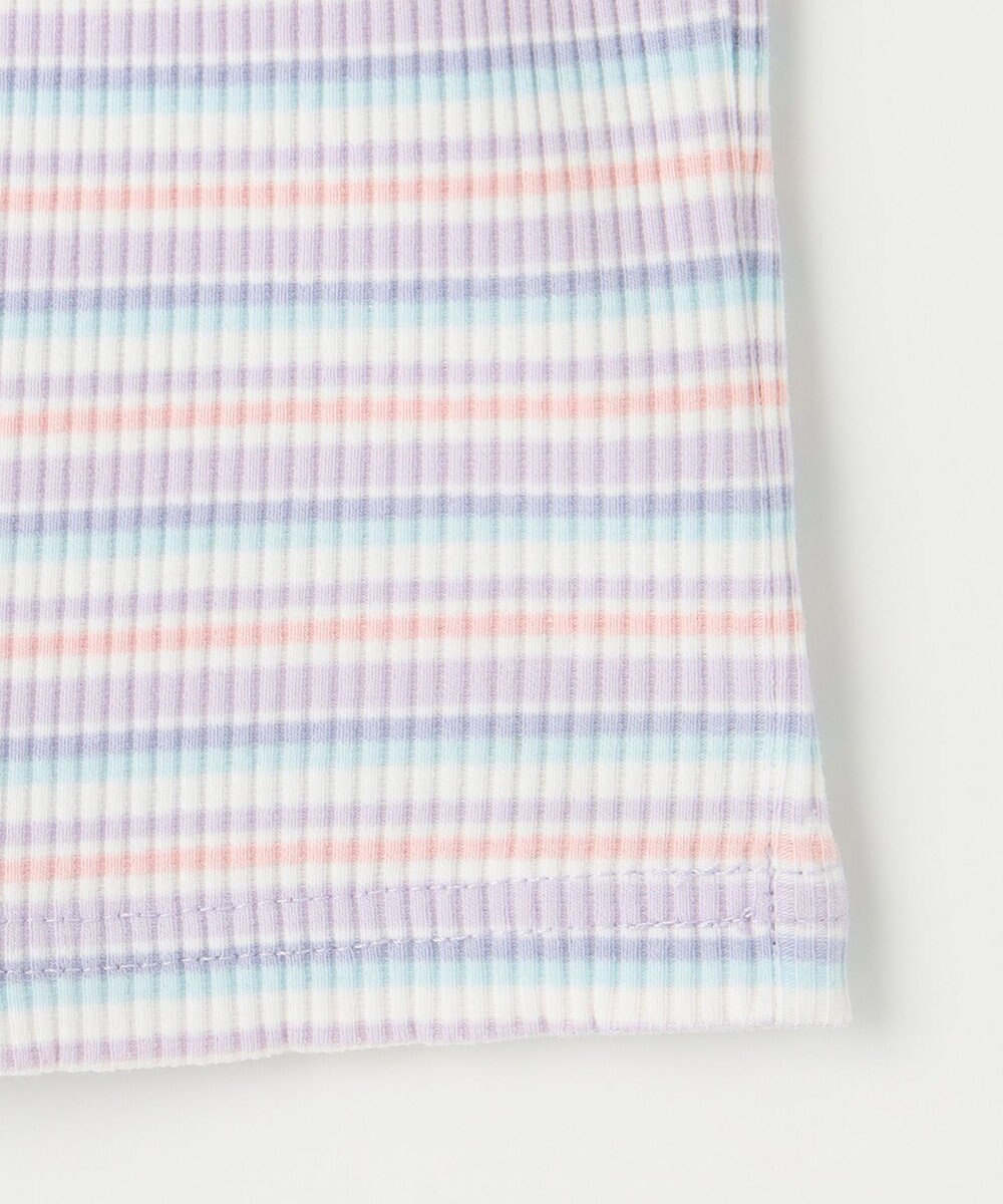 ANY KIDS オン・オフショルダー ボーダー Tシャツ 