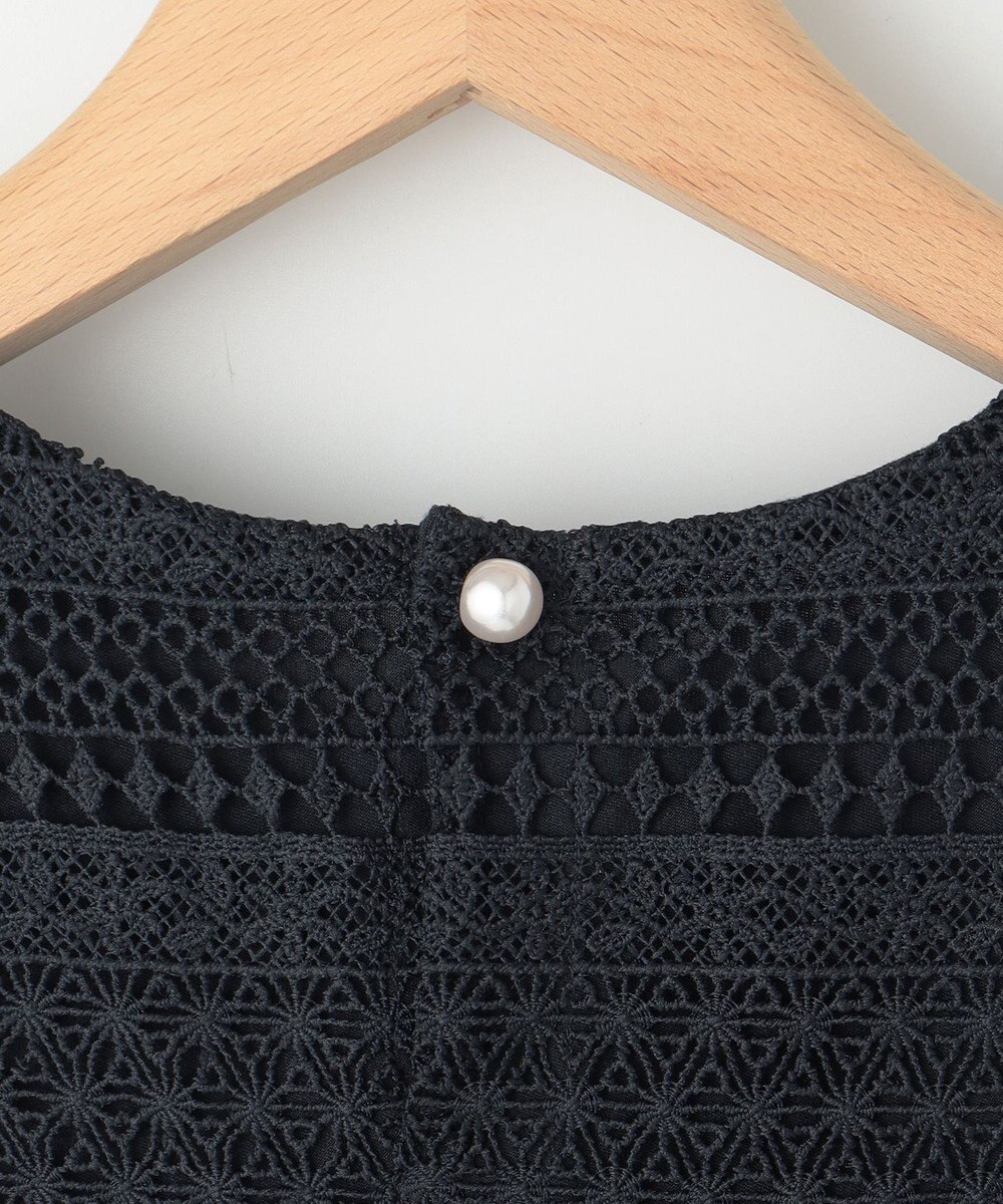 組曲 ボーダーレース ブラウス 