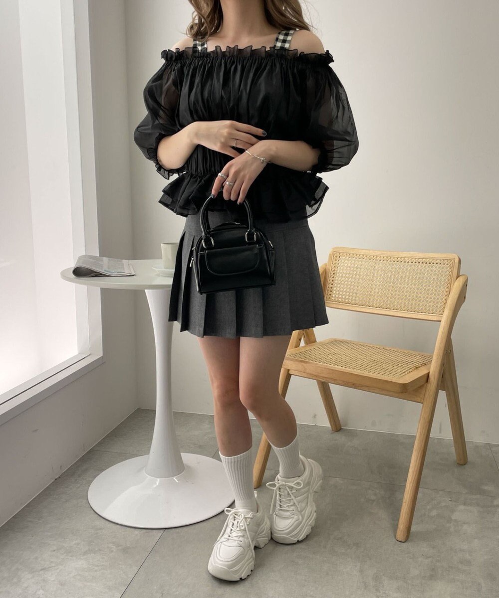 WEGO 【２点セット】キャミSETオーガンジーオフショルブラウス 