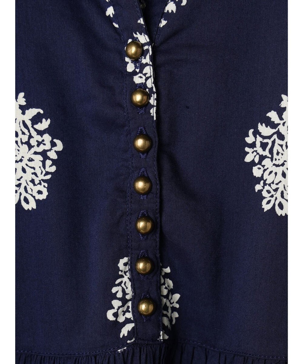 CRAFT STANDARD BOUTIQUE インド綿混フラワーモチーフワンピース 