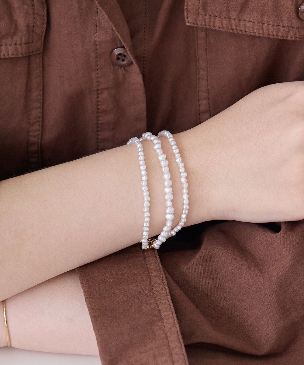 Phoebe レイヤードバロックパールマンテルブレスレット　ゴールド 