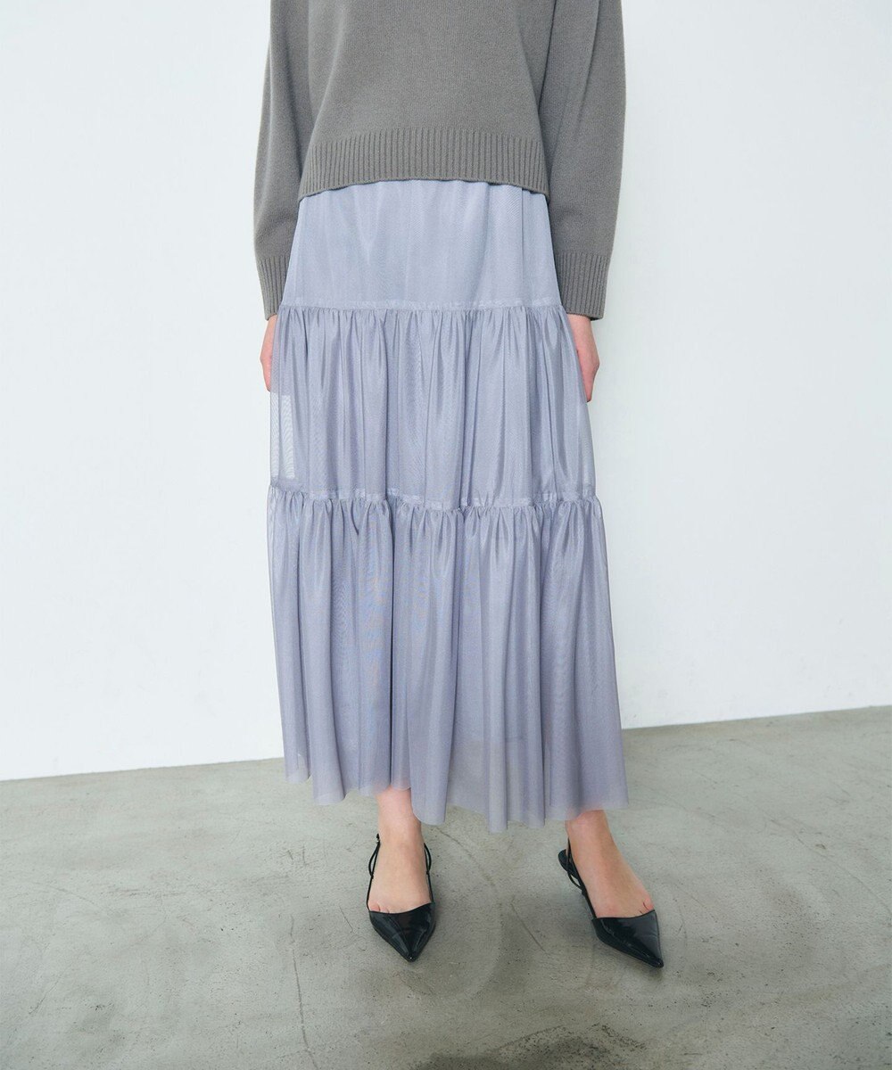 GRACE CONTINENTAL チュールティアードスカート 