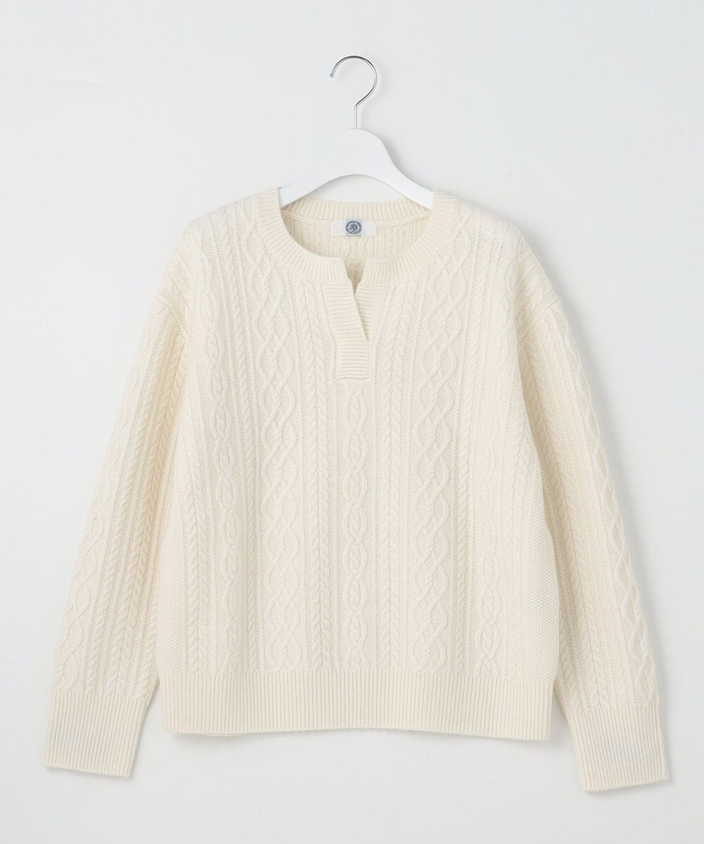 J.PRESS LADIES L 【洗える】BUNNY キーネック ニット 