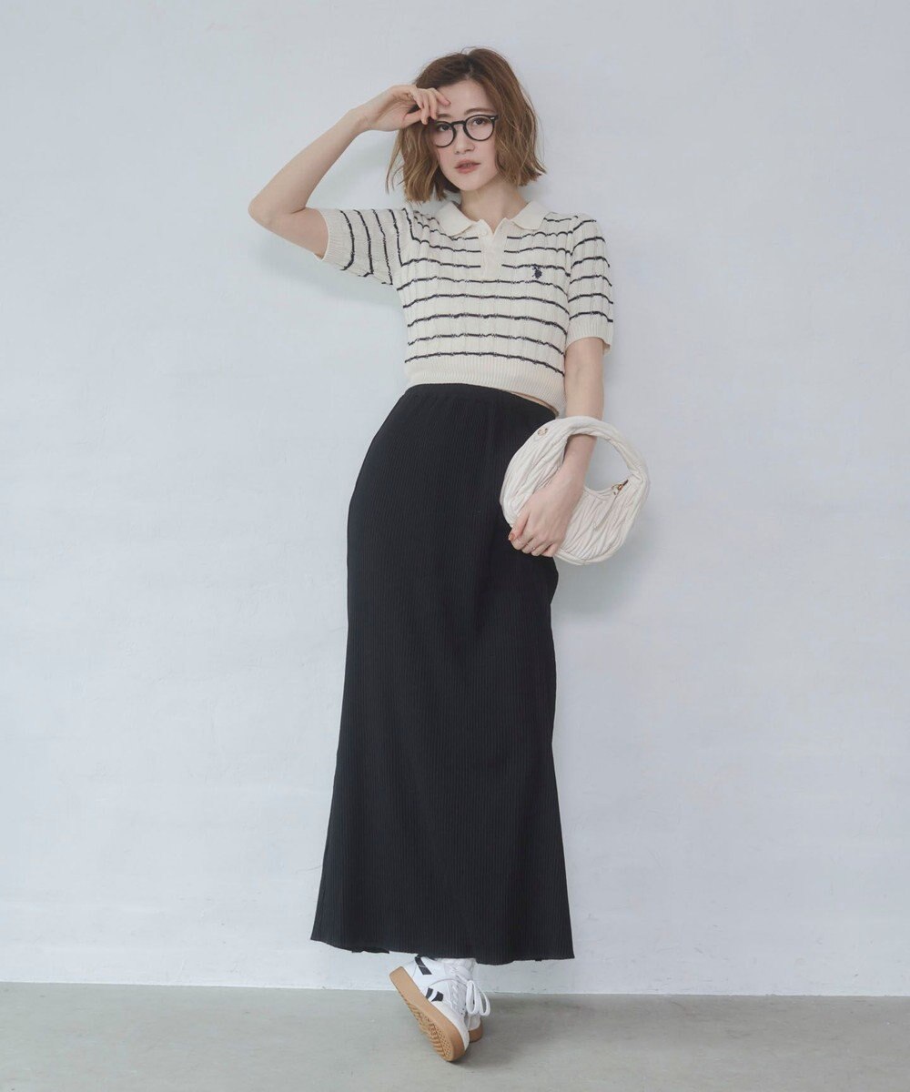 WEGO 別注USPOLO　ケーブルニットポロ 