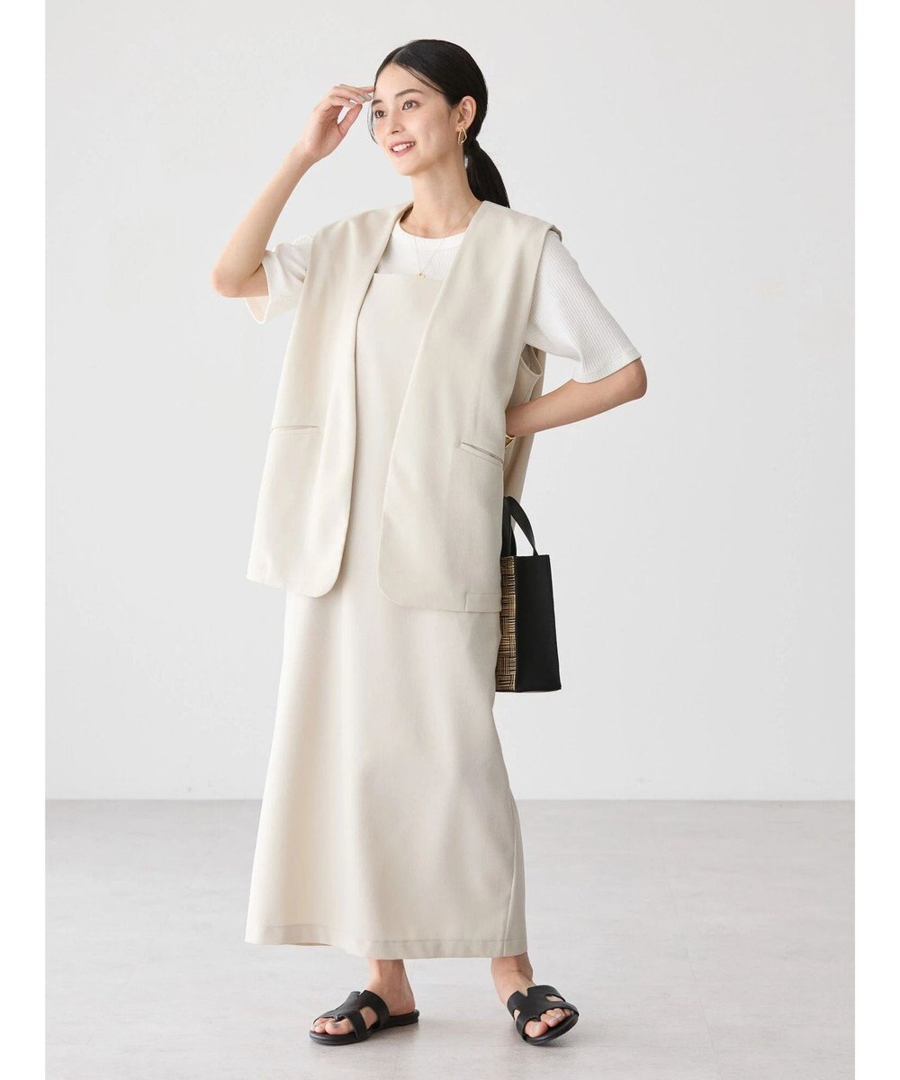 AMERICAN HOLIC ＳＥＴ　イージーケアジレベスト＋Ｉラインワンピース 