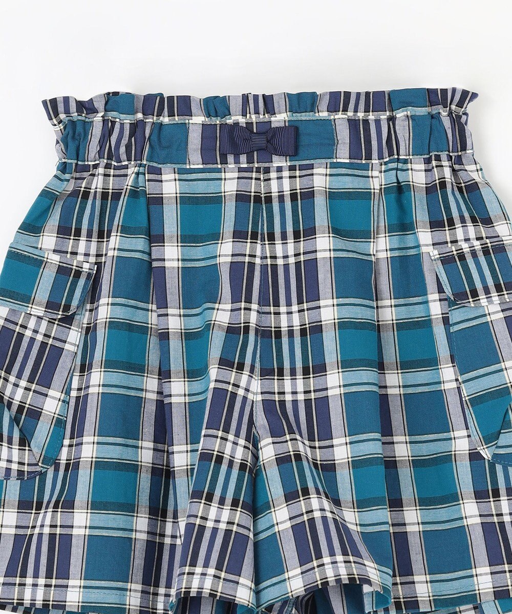 組曲 KIDS 【150-160cm】オーガニックコットンチェック ショートパンツ 