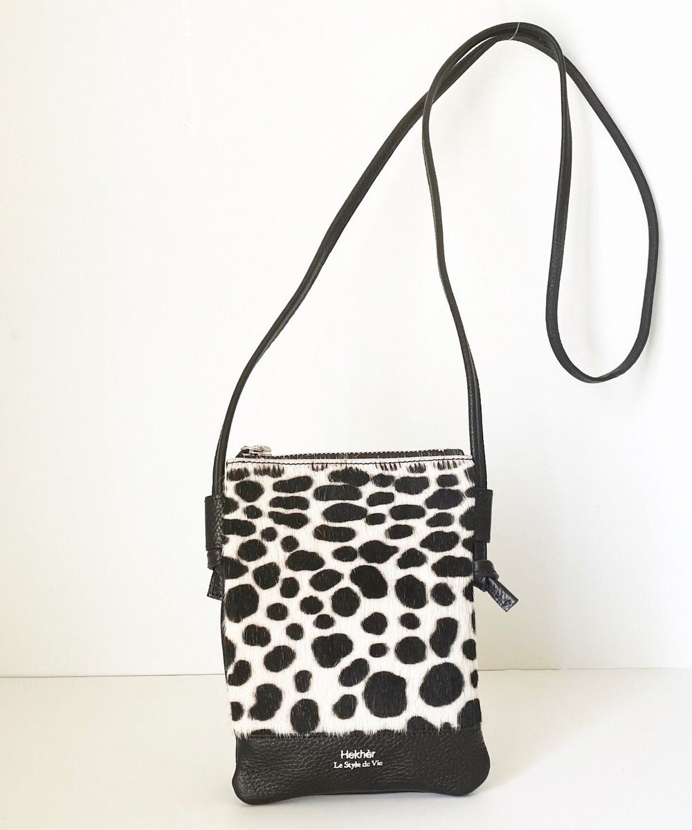 Hekhèr Le Style de Vie 【日本製】ハラコ×シュリンクレザー スマートフォンポシェット 