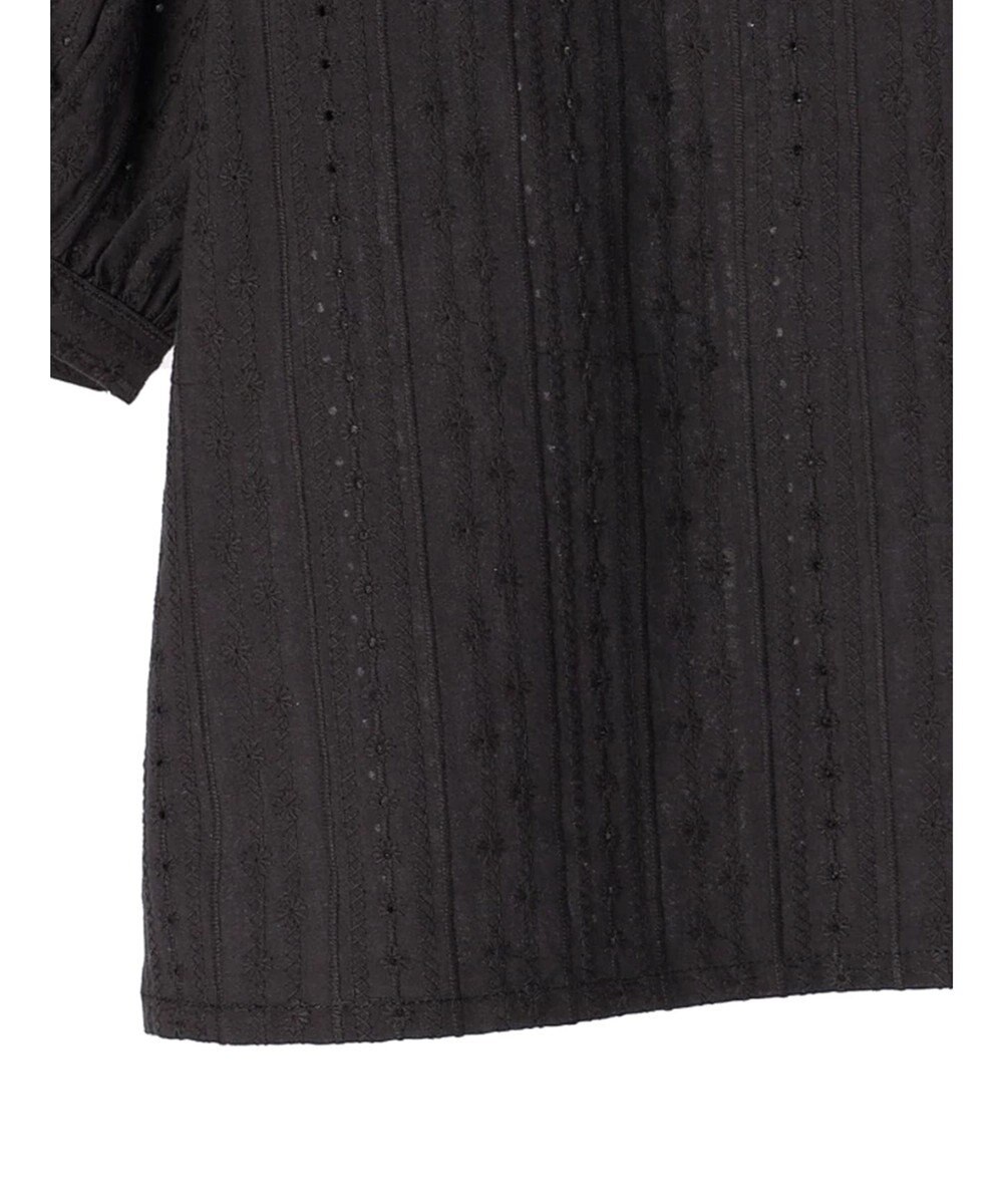 earth music&ecology 刺繍パフスリーブブラウス 