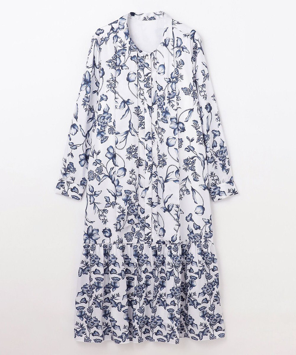 GRACE CONTINENTAL オリエンタルフラワープリントワンピース 