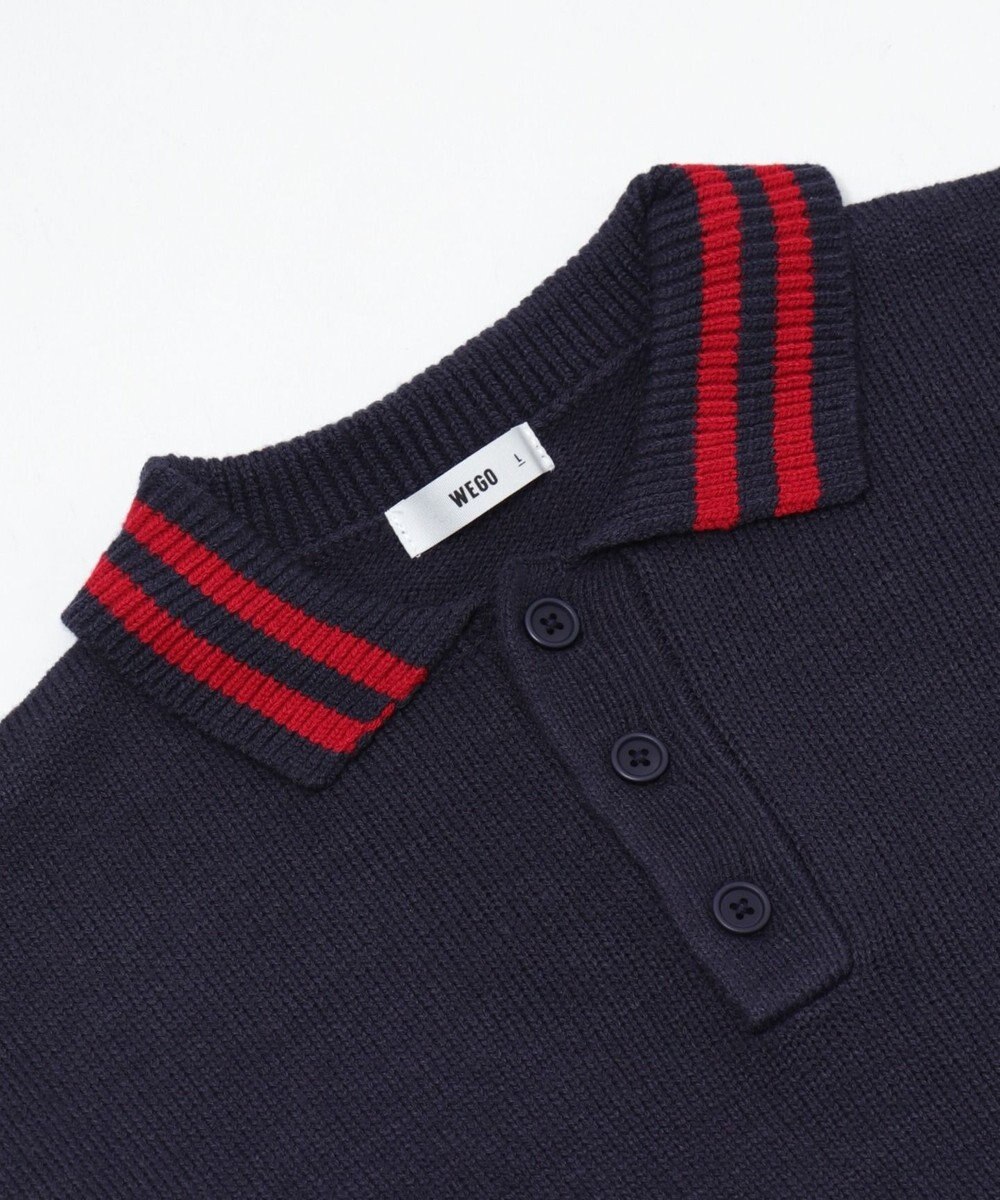WEGO ラインポロニットプルオーバー 